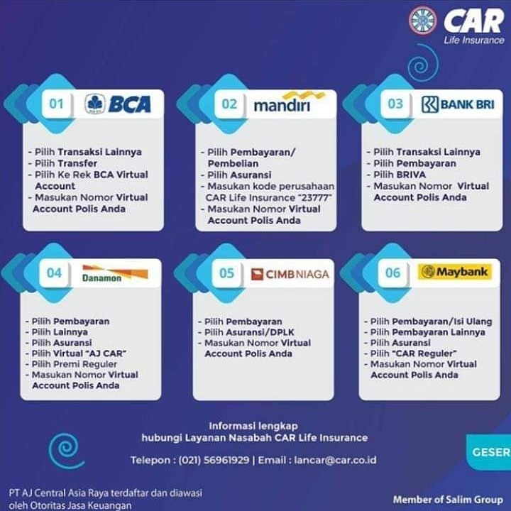 Rinduchane's tweet photo. Setelah Bank BCA, Mandiri dan BRI bekerja sama dengan CAR setelah itu Bank Danamon, CIMB Niaga dan MayaBank menyusul.
Kamu kapan ???
#GoBlockAja https://t.co/E7COY6dUxm