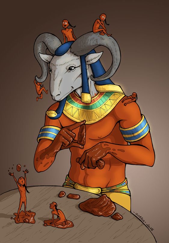 antinousgaygod's tweet photo. 22 Jan is The Day of Making Way for #Khnum, #ram-headed #Egyptian #deity who creates each #human and their #KA from #Nile #clay on his #potter's wheel. He guards #Aswan #Cataracts &amp; oversees the #Inundation. #Chnum also reveals #treasures, #ore and #gems hidden deep in the Earth. https://t.co/VB2kKyR4b3