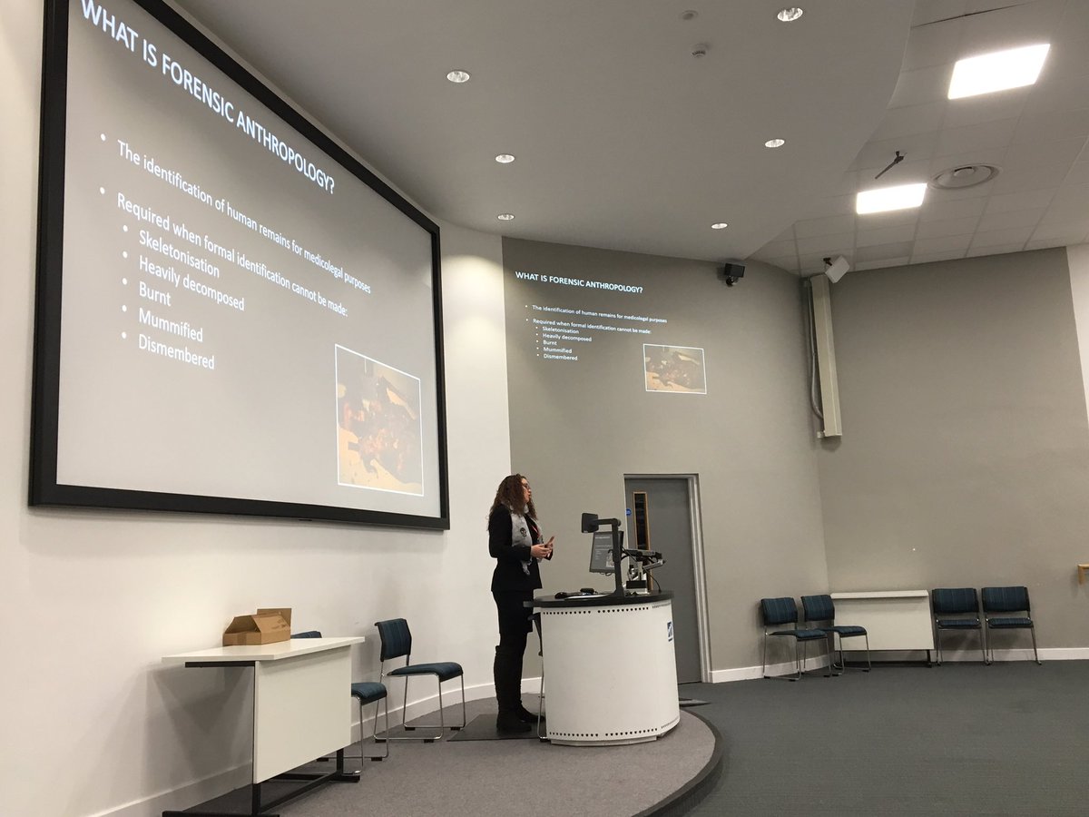 Doc_R_'s tweet photo. Our first Forensic keynote speaker is Dr Cal Davenport, Forensic Anthropologist #BFSemcon https://t.co/l1YwQ0JCE9