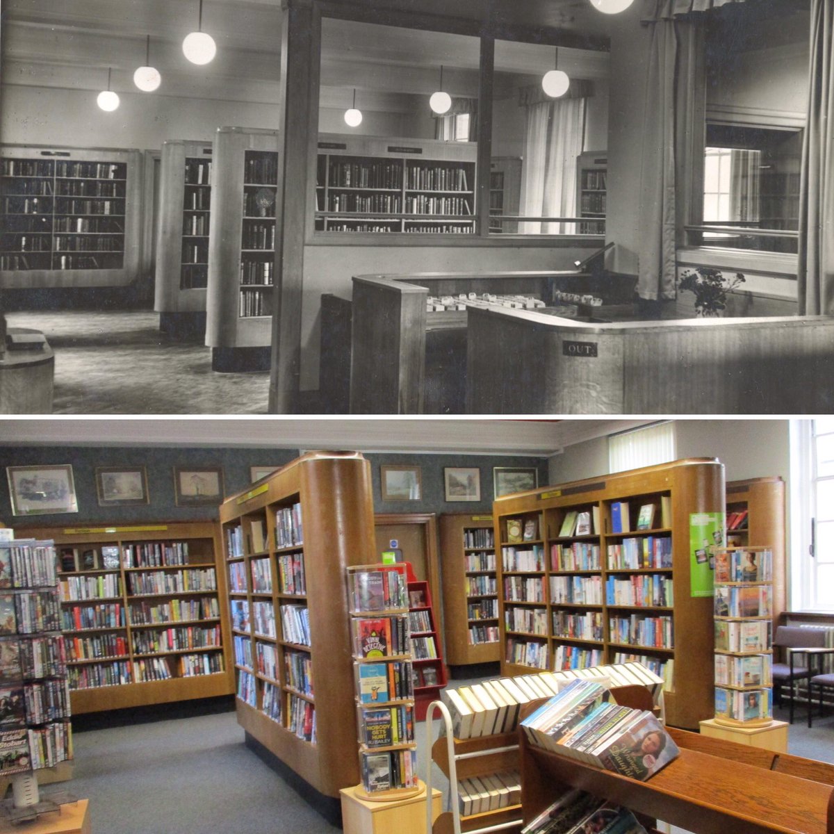 LancsLibraries's tweet image. #LibraryShelfieDay Then and now at #PadihamLibrary #Burnley #LibraryShelfies #Padiham 
Find more old and new images in #RedRoseCollections  bit.ly/RedRoseCollect…
