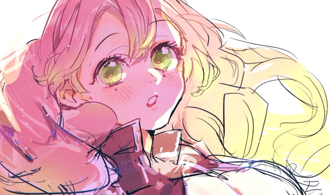 棚木（たなぎ）🍕さんがTwitterに投稿した甘露寺蜜璃(鬼滅の刃)のイラスト。