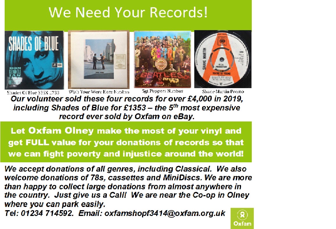 OlneyOxfamshop's tweet photo. #OxfamOlney #OxfamGB #FoundinOxfam #Olney #WithOxfam #OverHashtagging #hashtagginghashtags #sayyestosecondhand #AllforCharity #Charity #Charityshop #TwentyTwenty
#OxfamVinyl #Vinyl #Music https://t.co/eamTDgoYVr