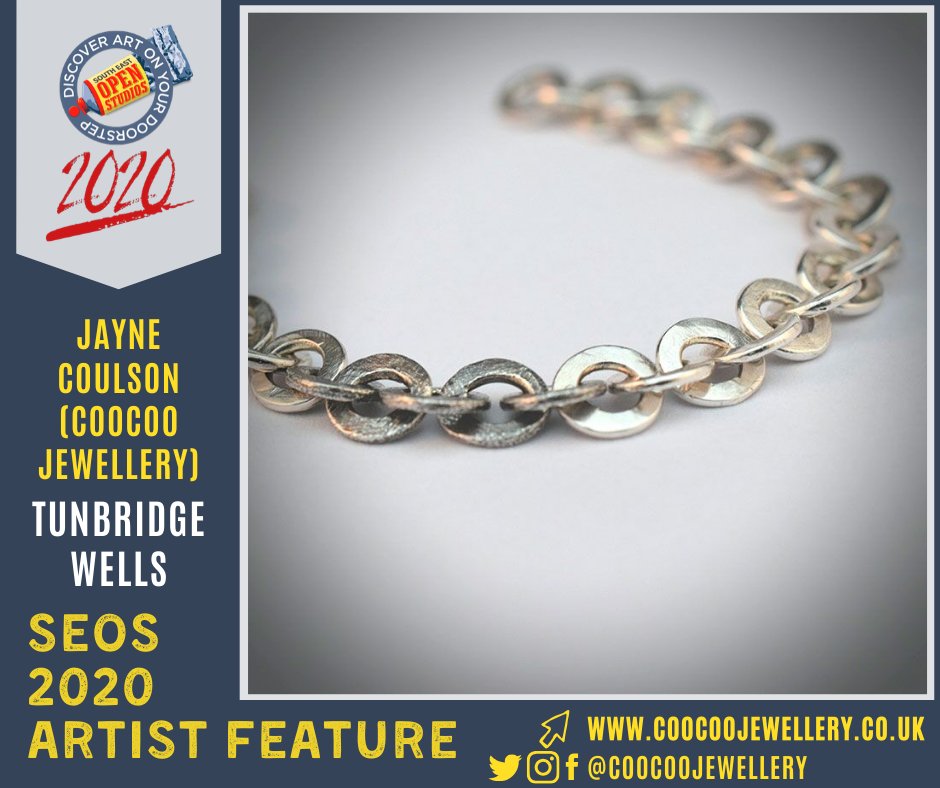 #SEOSArtistFeature

Jayne Coulson (<a href="/CooCooJewellery/">CooCoo</a>) is based in #TunbridgeWells and creates classic, elegant #jewellery pieces handcrafted using traditional methods, with precious metals &amp; semi-precious #gemstones.

Image: 'Handmade Chain' (Sterling Silver)

#SEOS2020