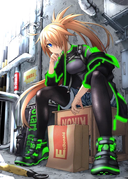 路地裏好きな女の子。
#オリジナル 