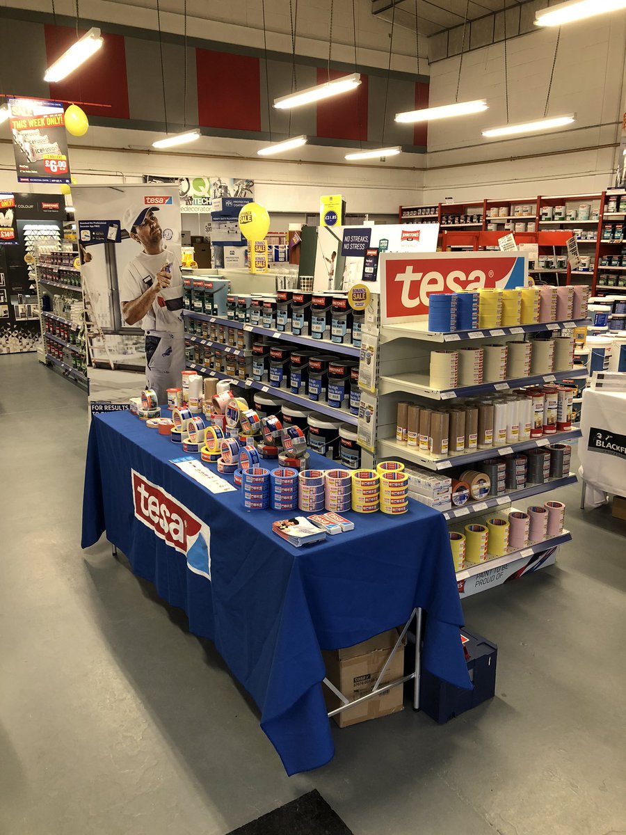 tesaJonSnow's tweet photo. Today we are @JohnstonesTrade #Chessington. Come on down if you are in the area and try some of our market leading tapes. #nopaintbleed #precisionmasking @tesaUK_tape https://t.co/suSyFlgqW7