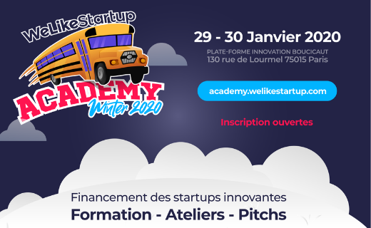 Entrepreneurs, les 29-30 Janvier WeLikeStartup Academy vous propose de venir vous #informer,#seformer sur le #financement de l'#innovation (2 j sur pratiques, enjeux #levéedefonds et/ou ½ J d'#ateliers, #pitchs en #seed le 30/01 
Inscription sur notre site academy.welikestartup.com