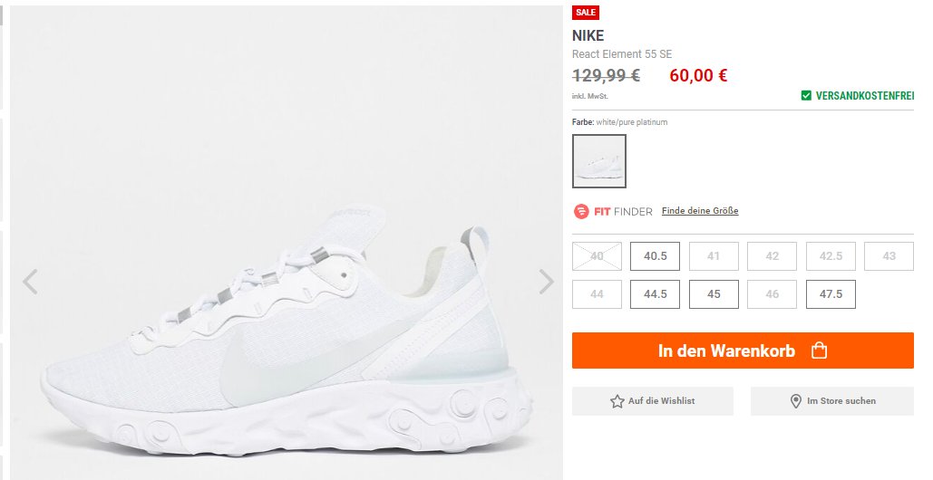 nike react element 55 snipes