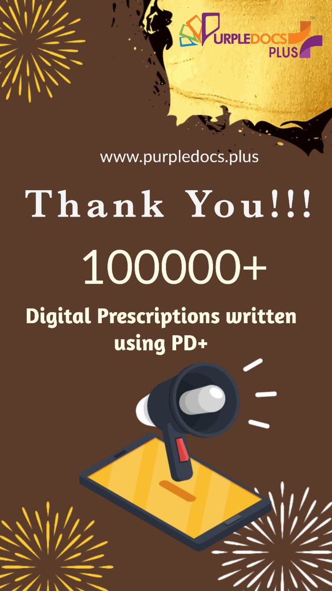 purple_docs's tweet photo. Team @purple_docs #celebrating 100000+ Digital prescriptions today !!!!
Thanks to all our #Doctors and #Hospitals for loving #pdplus so much.
#digitalPrescriptions #PatientEngagement #EMR #EHR #ElectronicMedicalRecord #DigitalIndia #HMS #Patient #HealthTech #PatientAnalytics https://t.co/mHZ3AeMONw