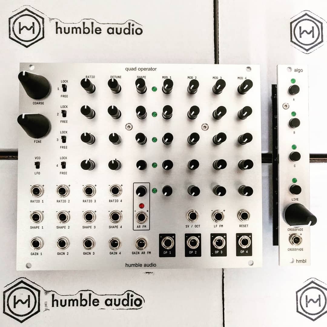 MatttechModular's tweet photo. Back in: @humble_audio QUAD OPERATOR &amp; ALGO EXPANDER back in stock! ..full FM Synthesis in Eurorack Modular format. https://t.co/lS1UaRL0mu
YouTube Playlist: https://t.co/8H81l5jsYV
#eurorack #modularsynth #humbleaudio #quadoperator https://t.co/gBD76iJKNN