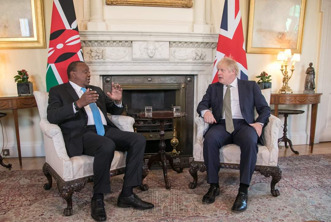 Hot_96Kenya's tweet photo. British PM Boris Johnson tells visiting President Kenyatta that UK has abolished travel advisories that it has been imposing on Kenya. https://t.co/tDVlQCsRNS