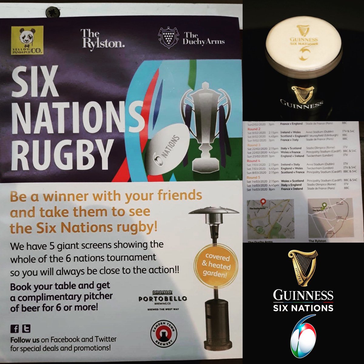 DuchyArms's tweet photo. The rugby competition we have all been waiting for 🏉🏉🏉 all matches live on our screens! Book a table for 6 or more and get a free pitcher of beer 🍺🍺 starts on Feb 1st #sixnations @englandrugby @irishrugby @scotlandteam @welshrugbyunion @francerugby @italrugby #pitcherofbeer https://t.co/PXhR9pF7ro