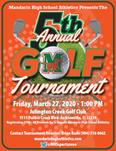 5th Annual MHS Athletics Golf Tournament. March 27th