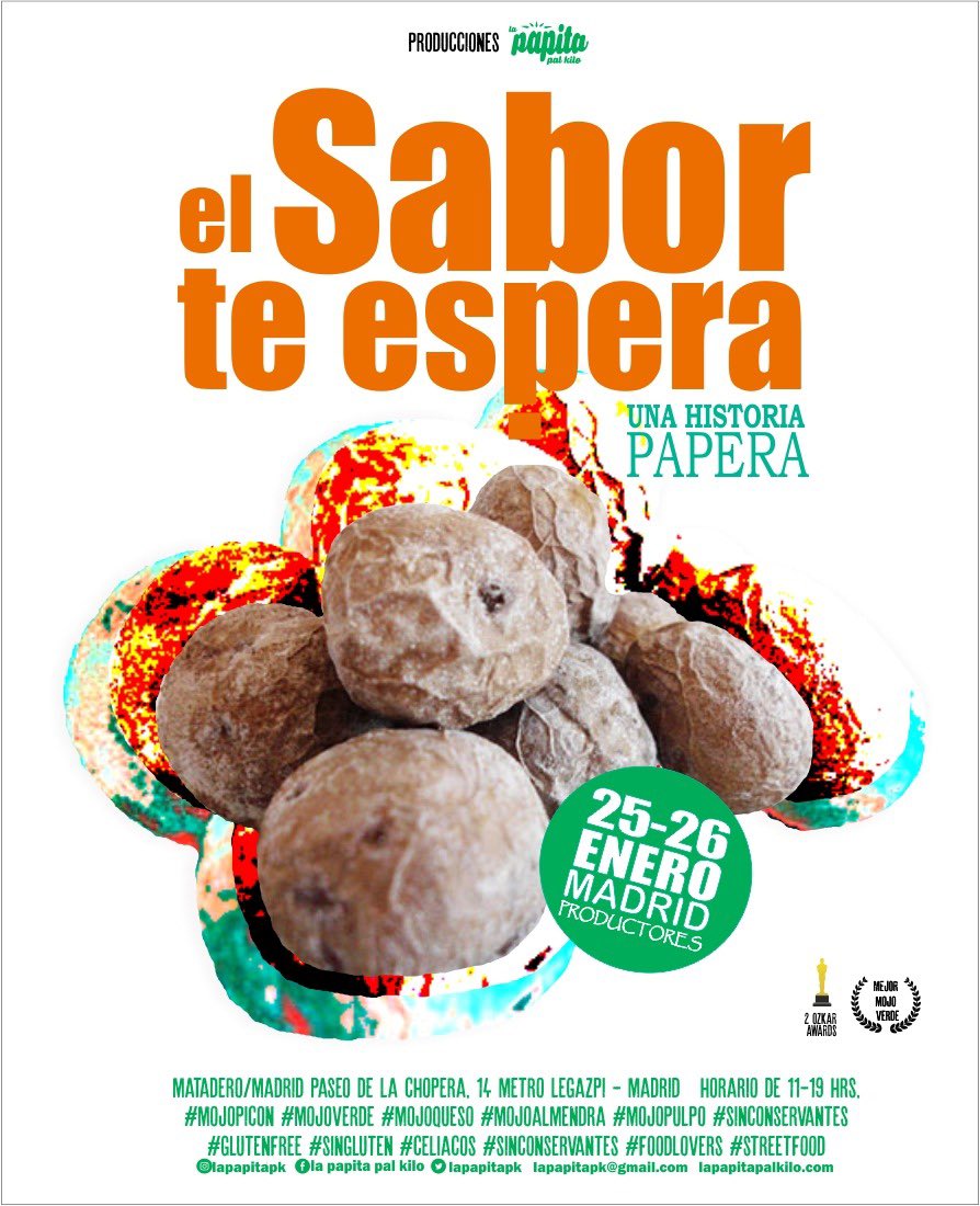 lapapitapk's tweet photo. Abrimos el 2020 en Mercado Productores con nuestras #papasarrugás y sus fieles actores acompañantes #mojopicon #mojoverde #mojoalmendra #mojoqueso 25-26 enero en #mataderomadrid Metro Legazpi ... EL SABOR TE ESPERA “una historia papera” 🥔 🥔 🥔 🥔 🥔 https://t.co/dhEhj15jns