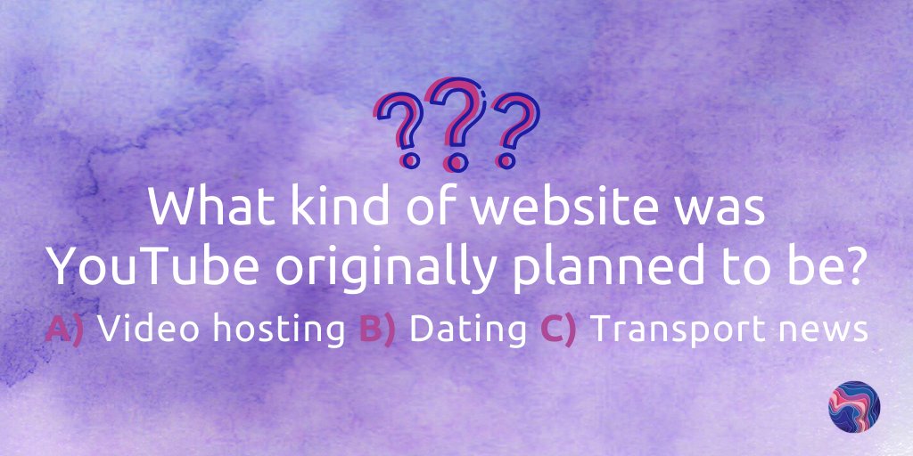 ByThisRiverUK's tweet photo. #QuestionOfTheDay - What kind of website was YouTube originally planned to be? Tweet us if you know the answer! #youtube #socialmedia https://t.co/JsTfNdBKOS