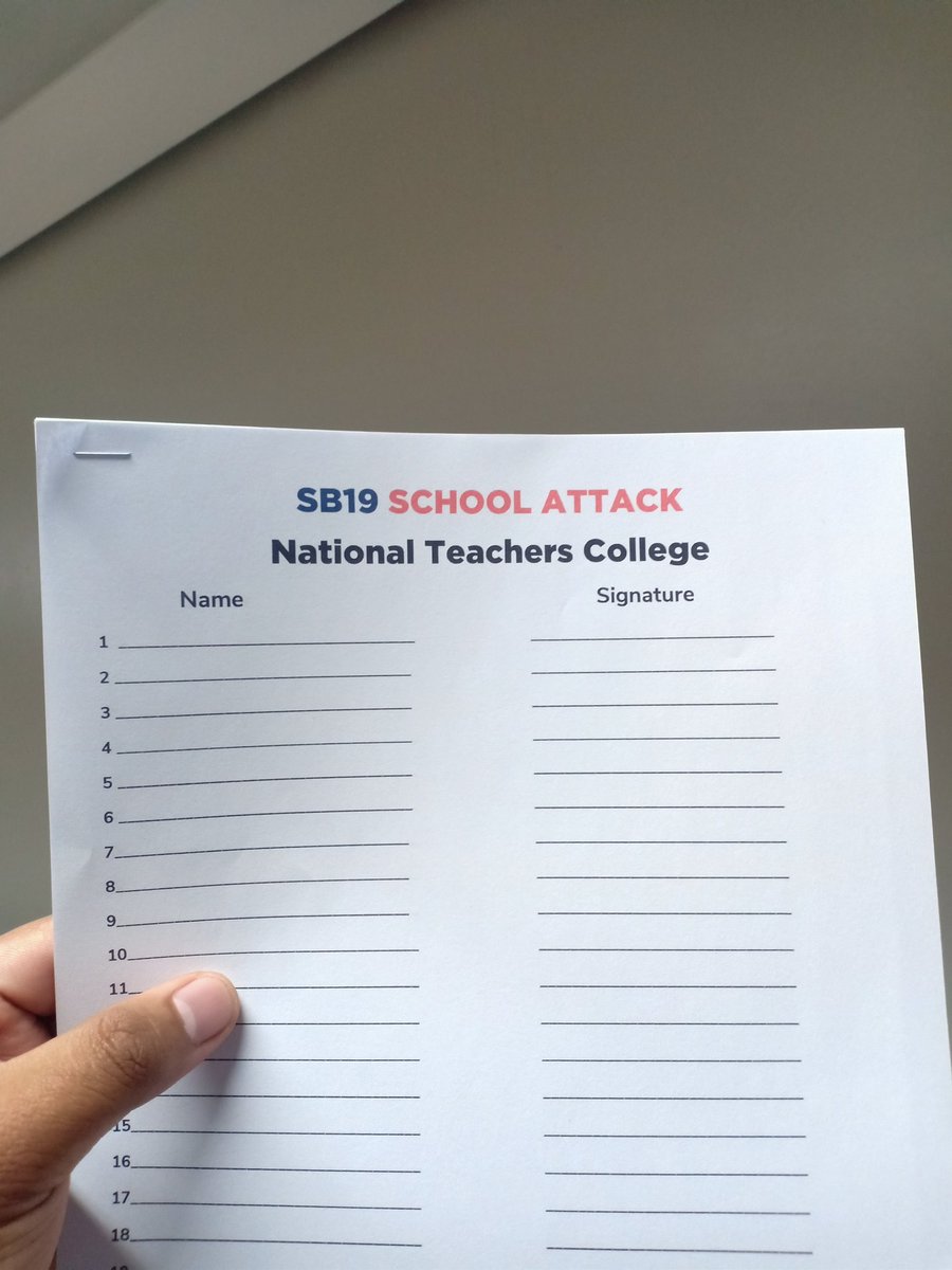 NTCManila's tweet photo. Need your participation for @SB19Official #SchoolAttack

For all enrolled students, please visit    Admissions Office to sign. Let's make it happen.! #SB19SchoolAttack https://t.co/kPU4LQ9c46