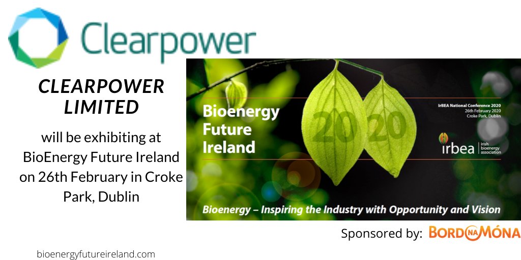 BioenergyI's tweet photo. Exhibiting @BioenergyI the @IrishBioenergy National Conference on 26th February is @ClearPowerLtd. 
Clearpower is a leading Irish renewable energy installer helping customers reduce their operating costs and carbon footprint. 
Register now: https://t.co/gW6yVgGb1K https://t.co/s2EuW961Wi
