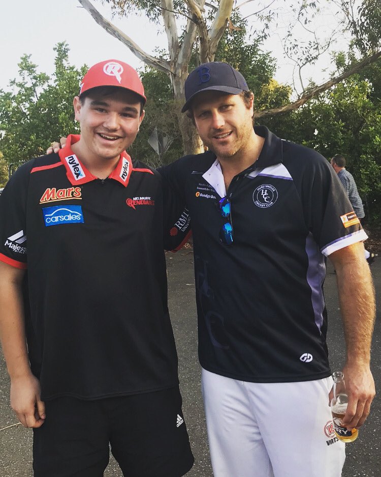 Lovely catching up with mate Campbell Brown. Yesterday at a local cricket fundraiser.