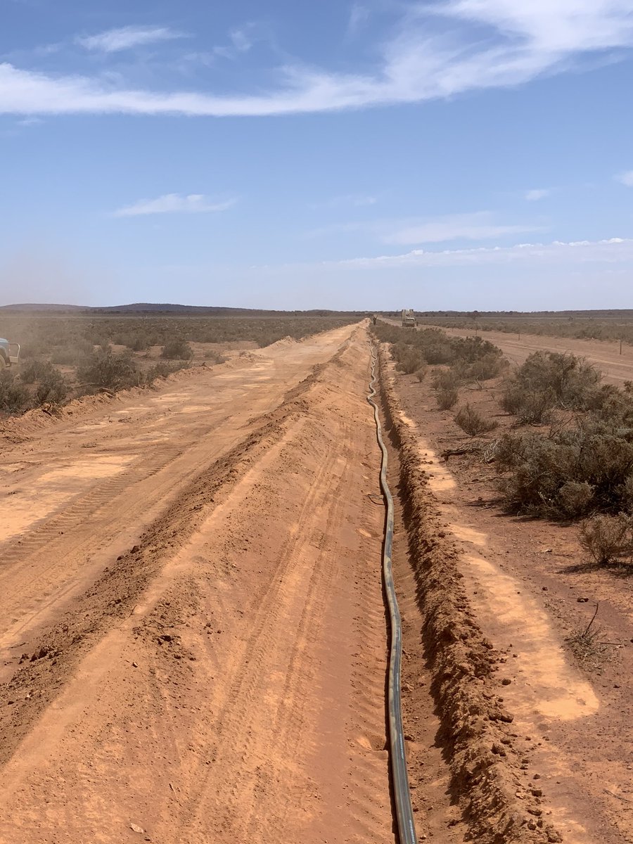 Laying 11km of 2” pipeline on the station north west of Port Augusta, sheep need water. All we need is a good rain, hopefully it will happen shortly