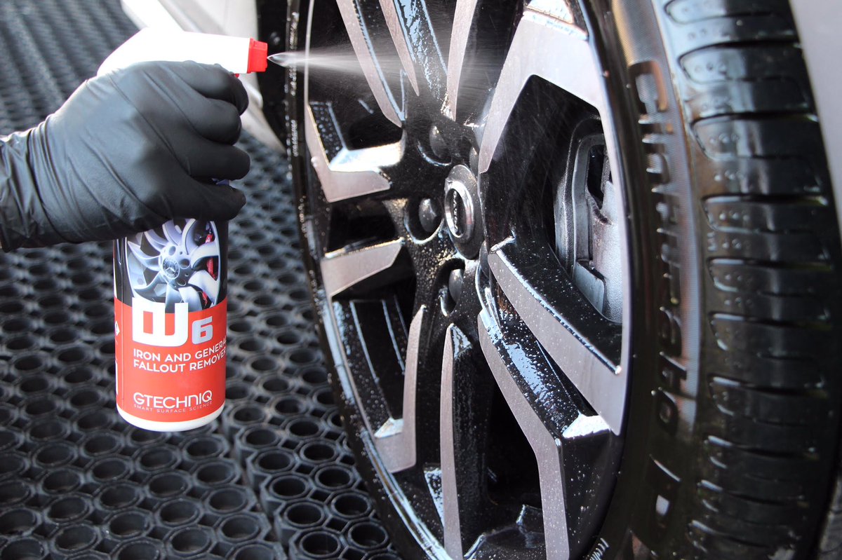 GtechniqUK's tweet photo. W6 Iron &amp; General Fallout Remover is formulated to offer you the safest most effective method of removing potentially damaging contamination, most commonly found on your vehicles paintwork and rims. 🚗 https://t.co/NP8QCZF6B5