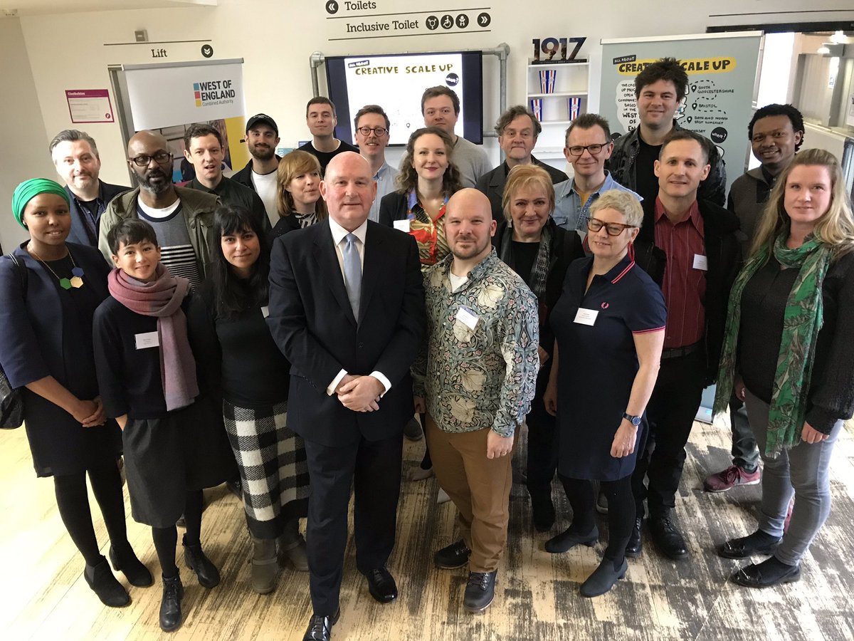 WestofEnglandCA's tweet photo. Excited to launch our Creative Scale-Up programme today, supported by @DCMS, to help our fantastic variety of creative businesses to grow to even greater success, right here in the West of England.
#creative #creativity #OurWestOurFuture https://t.co/tWnGWBEeMB