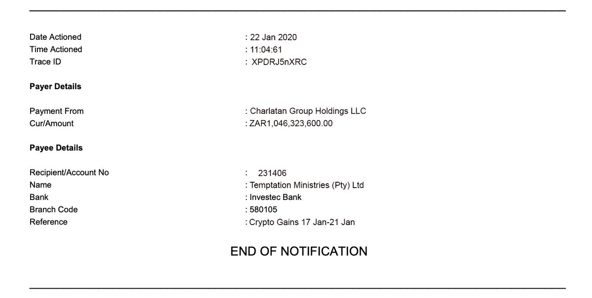 CharlatanGroup's tweet photo. Minister Lubanyo Ghadaffi placed his faith in us a few days ago, along with a R500 seed contribution from his ministry. Today, his church bought new jets for all their pastors. Blessed! #InvestWithCharlatans #CharlatanGroup https://t.co/uNA3yDCoPM