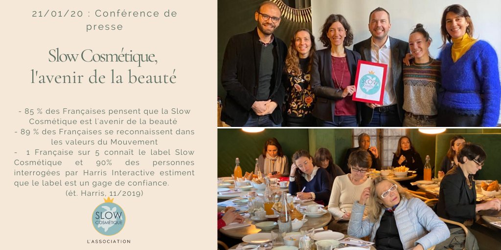 SlowCosmetique's tweet photo. "85 % des Françaises estiment que la Slow Cosmétique est l'avenir de la beauté." Présentation à la presse de l'étude Harris Interactive et du Comité des Sages à Paris.
#slowcosmetique #cleanbeauty #greenbeauty #artisanat #slowfood #slowlife @TrendSourcing @cittaslow_intl https://t.co/QIWBkYFYX0