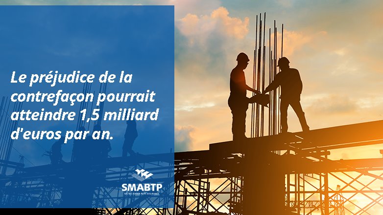 SMABTP's tweet photo. Le secteur de la construction n’échappe pas au fléau de la #contrefaçon. Des solutions pour vous en prémunir =>  https://t.co/fASIrS0ma4 https://t.co/QiaSEy5I9h