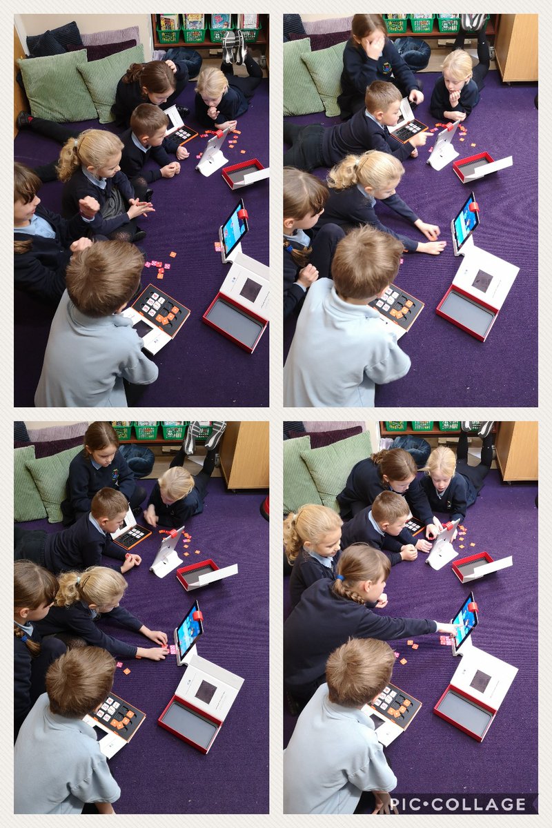 YsgCyD's tweet photo. Bl.3 love working together to solve number challenges on @PlayOsmo 🤔🐟🌟 Mae Bl.3 wedi bod yn helpu ei gilydd i wneud gwaith rhif ar Osmo! 🤔🐟🌟 #osmonumbers https://t.co/rgyiFgNM1q