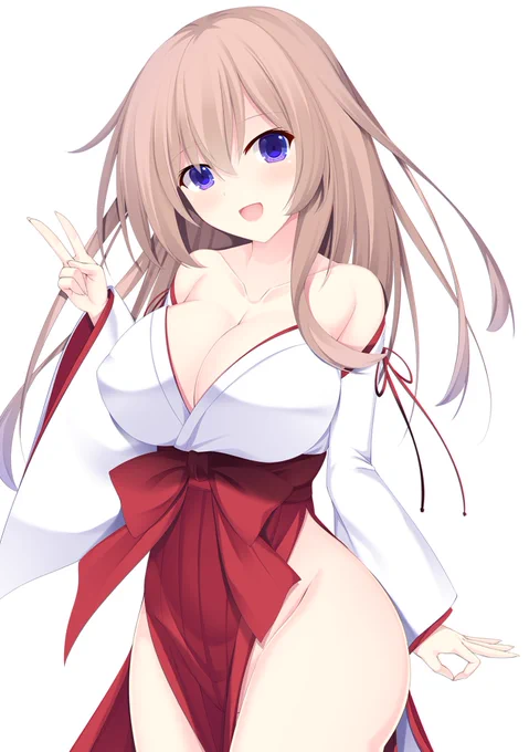 #これを見た人は自分の看板娘の画像を貼れきょぬぅ巫女のゆかりねぇさん 