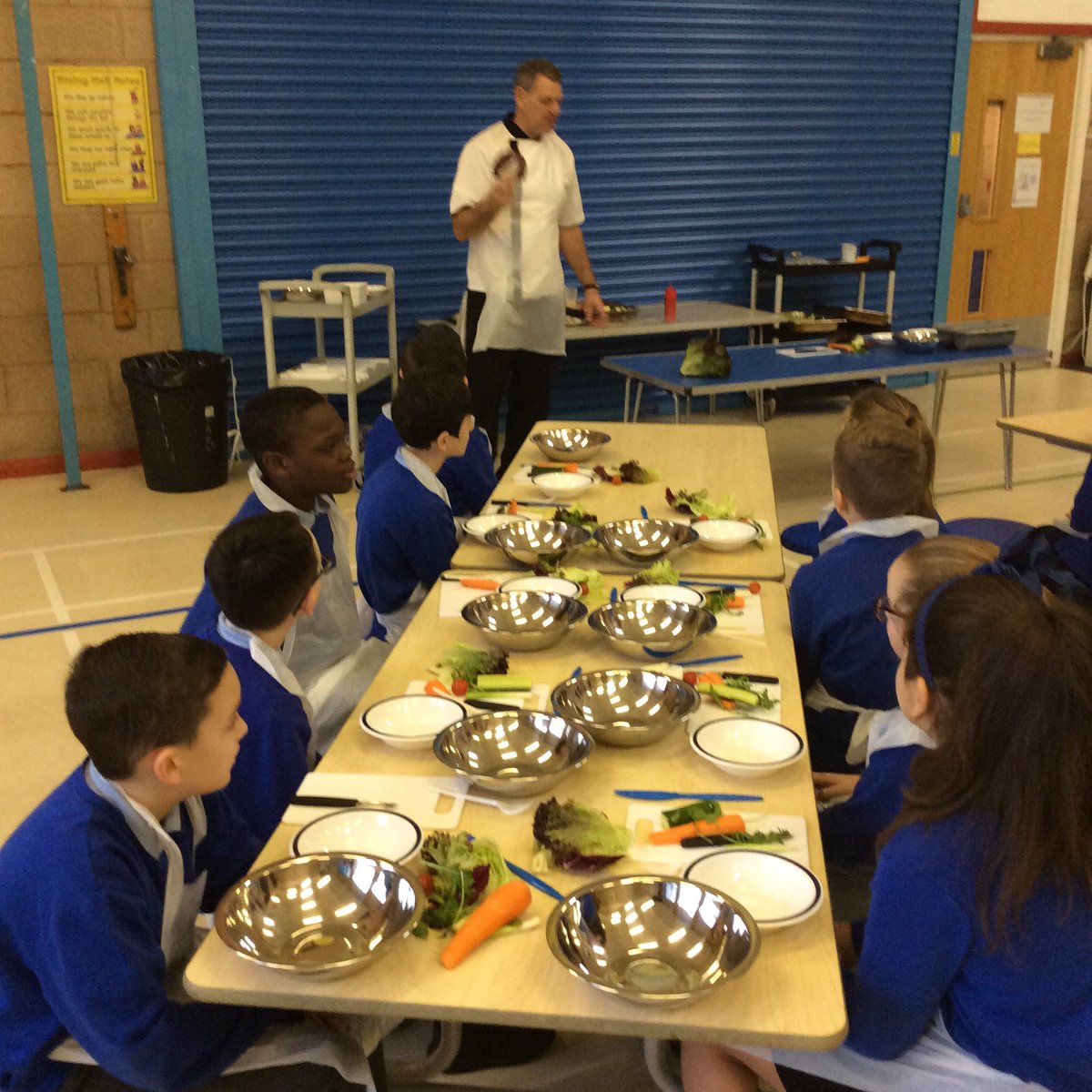 5_bedford's tweet photo. What an amazing morning we had cooking Greek food with our awesome Bedford kitchen team. The children all made and ate Greek inspired salads, quiche, and biscuits. #isthereanymore? #bedfordprimary https://t.co/YSqcX8hQYR