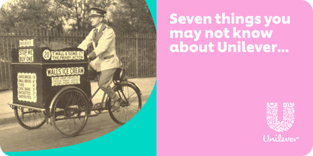 Black and white vintage photo of man riding a tricycle and selling ice cream