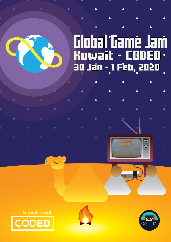 q8geeks's tweet photo. جلوبال جيم جام 2020
30-يناير إلى 1-فبراير

هذه فرصتك لتجربة تطوير الألعاب في 48 ساعة!

التفاصيل بالرابط التالي:
https://t.co/QZDvVKGKPY

#kuwait #q8 #الكويت #كويت #ggj20_kuwait https://t.co/ZvdXR9nlk9 https://t.co/plF4gJbK62