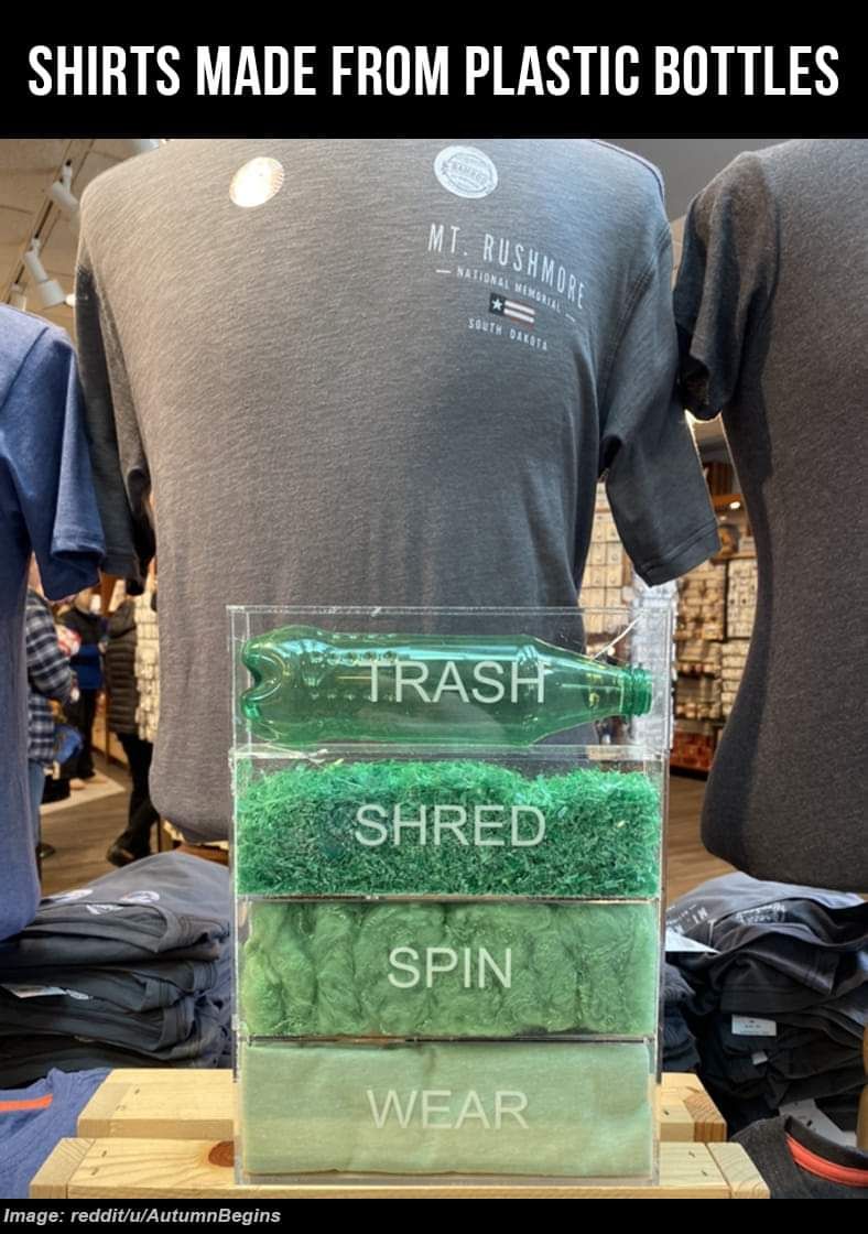 JonathanBerim's tweet photo. Remeras hechas con botellas plásticas.

Basura➡️Triturar ➡️Hilar➡️Vestir

#reciclaje #CuidaranMiMundo

🚮➡️♻️➡️👕

(Physics &amp; Astronomy Zone) https://t.co/hzPZrTmmqJ