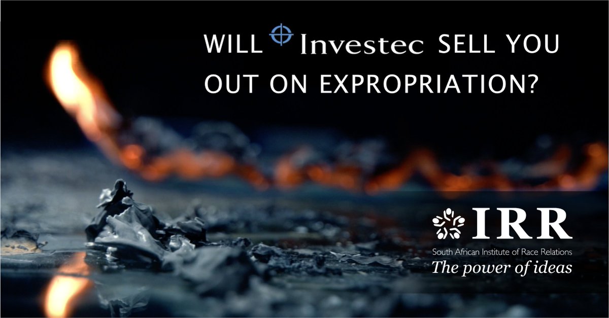IRR_SouthAfrica's tweet photo. Would it be #OutOfTheOrdinary for @Investec to clarify for their clients the implications of expropriation without compensation (#EWC) becoming government policy?
South Africans deserve a straight answer to this simple and important question.
#InvestecFocus #StopEWC https://t.co/fskZAJWQ8E