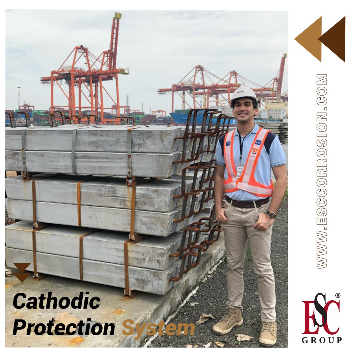 escsteel's tweet photo. Inspection of anodes prior to shipment to our valued client #sacrificialanodes #cathodicprotection #marineengineering #offshorestructures #anodes #corrosionprotection 🌐 https://t.co/bNT85rSkG9 https://t.co/uPqCWcmA9K