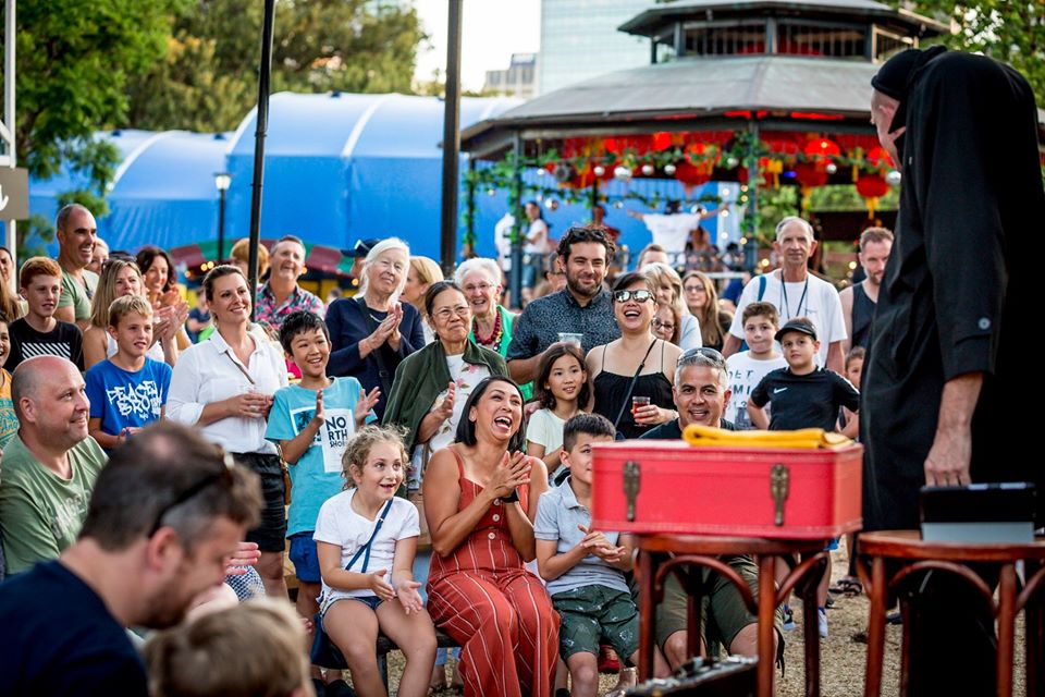 Next show any minute now! The Woodside Pleasure Gardens 7:00 &amp; 8:00. Photo Tenae Francis