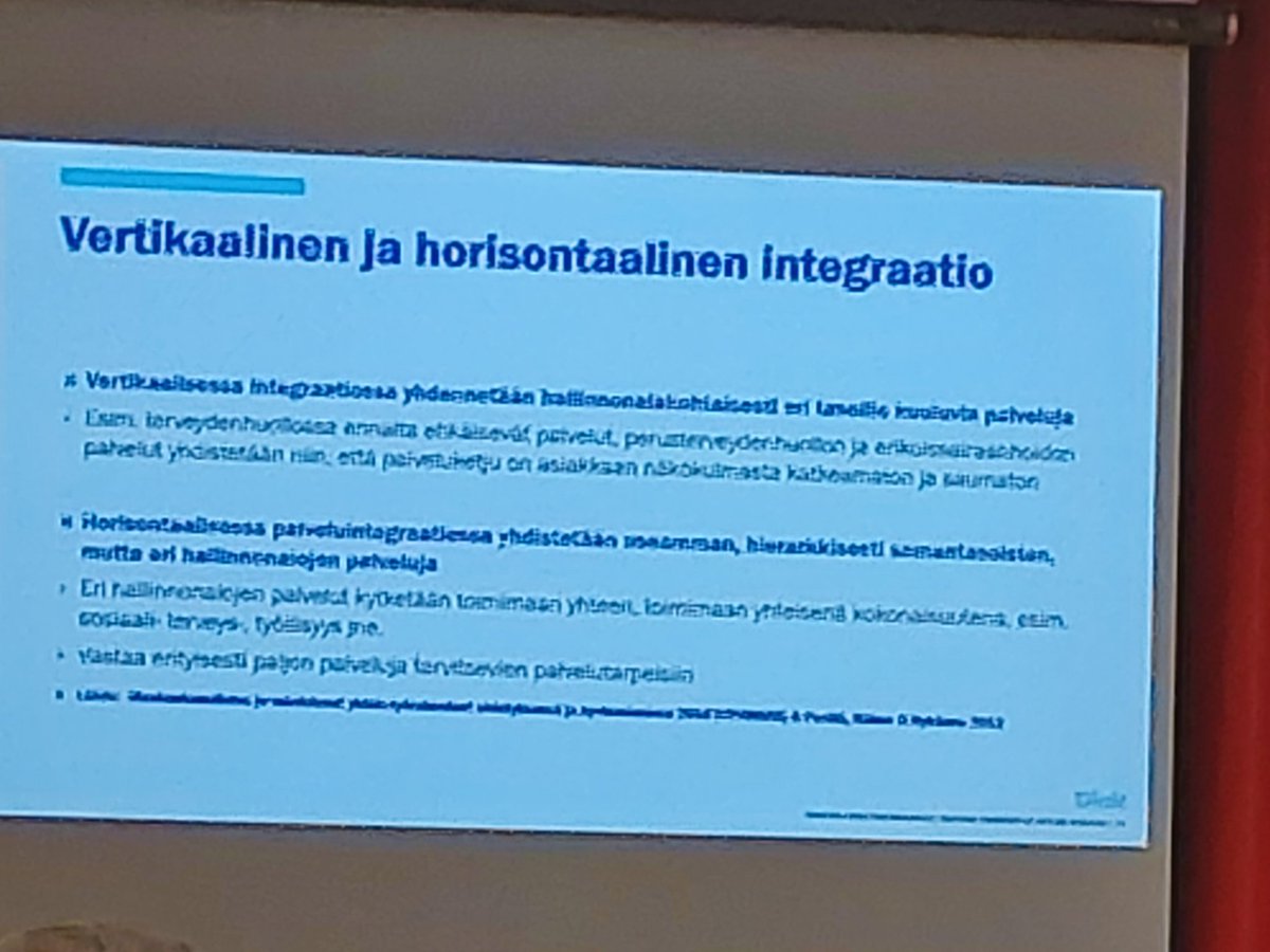 JJoutsiluoma's tweet photo. Palveluintegraatio, miten siinä onnistutaan? Se on johtamisen kysymys toteaa @AnneMaatta Yhteensovittava johtaminen, sitä tarvitaan kun meillä on yhteisasiakkaita tai kompleksisia ongelmia/ ilmiöitä. Se selkeyttää, yhdistää osaamisen ja resurssit #Siniboss @sininauhaliitto https://t.co/AyHd6djomX