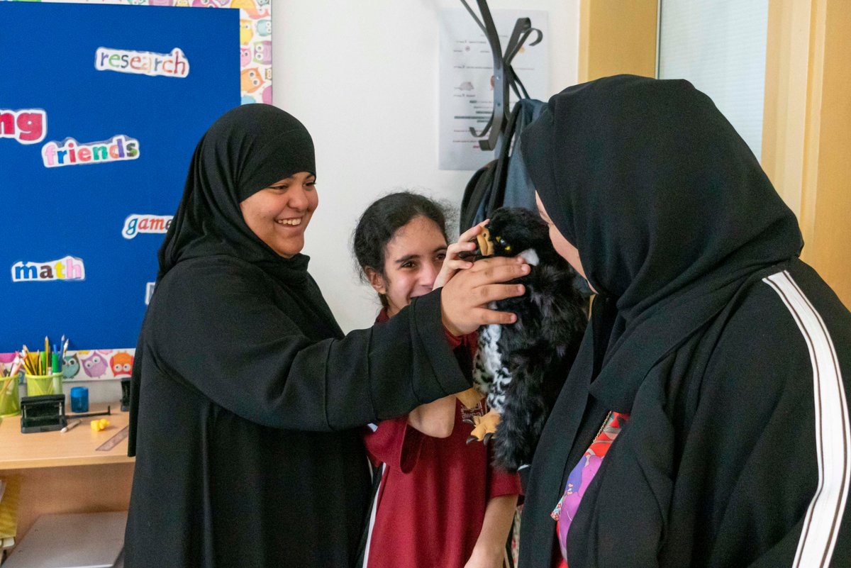 QCDCQatar's tweet photo. Within the framework of our #CareerReadinessProgram at @awsajacademy and for the first time, we introduced today the puppet technique during the workshop. Puppets will be used in a number of upcoming workshops to help students better process and understand information. https://t.co/MpKWqaYtH1