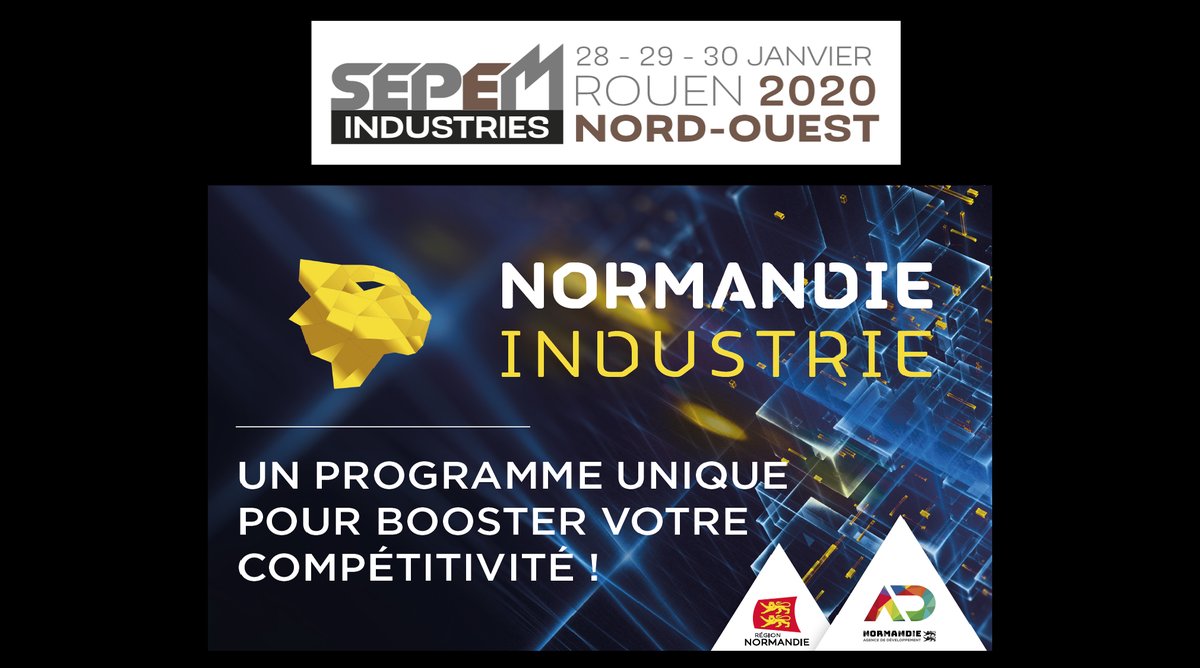 J-7 avant le lancement officiel de <a href="/NormandieIndus/">Normandie Industrie</a> par l'<a href="/ADNormandie/">AD Normandie</a> lors des conférences « Industrie 4.o » du   <a href="/sepemindustries/">SEPEM Industries</a> . RDV de 9h30 à 12h30 <a href="/RouenExpo/">RouenExpoEvenements</a>  le 29 janvier ! @Cesi_Rouen <a href="/uimm/">UIMM La Fabrique de l'Avenir</a> <a href="/CCINormandie/">CCI Normandie</a> <a href="/CetimFrance/">Cetim actualités</a> <a href="/CEDECOS/">CEDECOS</a> <a href="/Captronic_/">CAP'TRONIC</a> <a href="/industrie_futur/">Alliance Industrie du Futur</a> #AractNormandie
