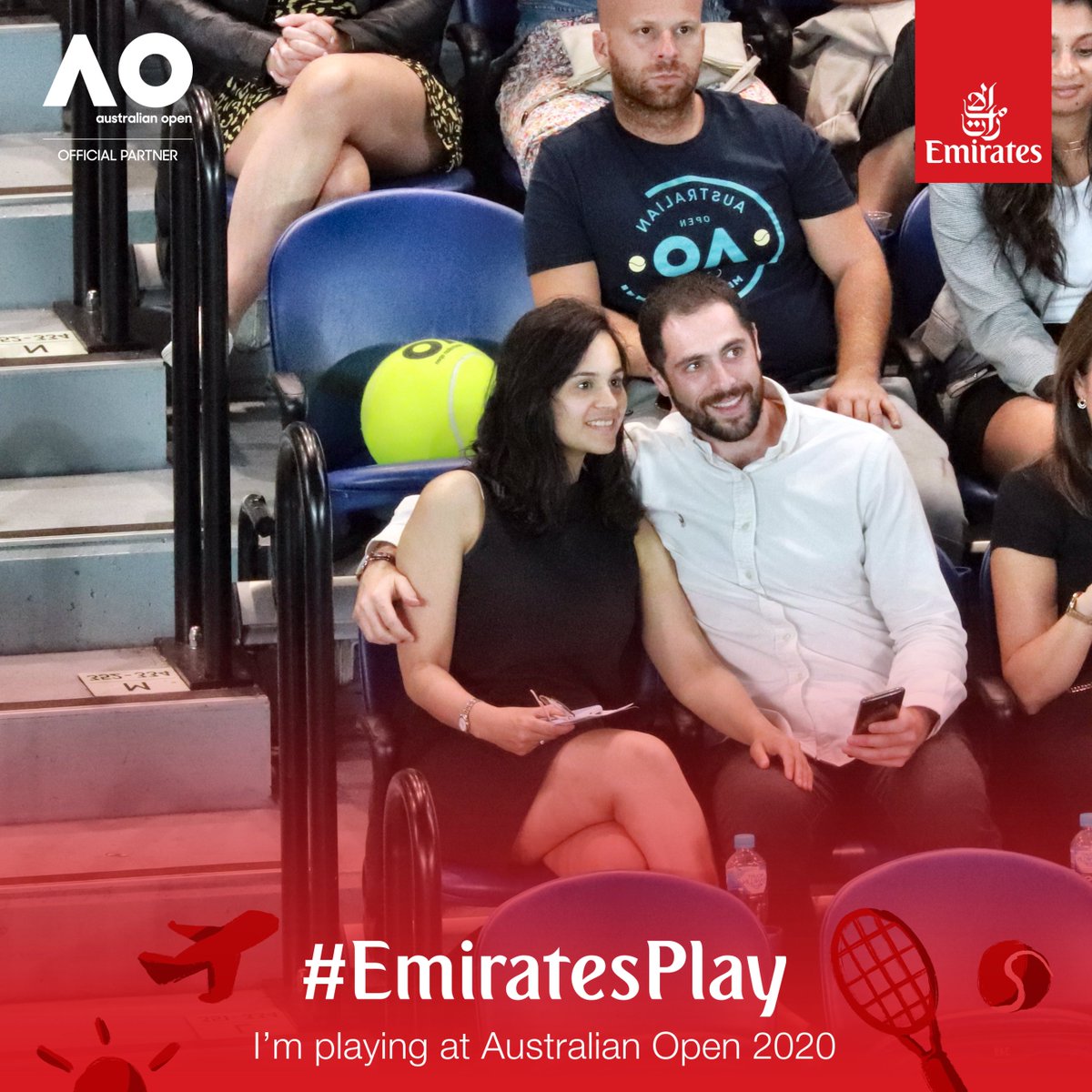 jmcohen93's tweet photo. Having a great time at AO 2020 #EmiratesPlay https://t.co/s6muQ9QNMS