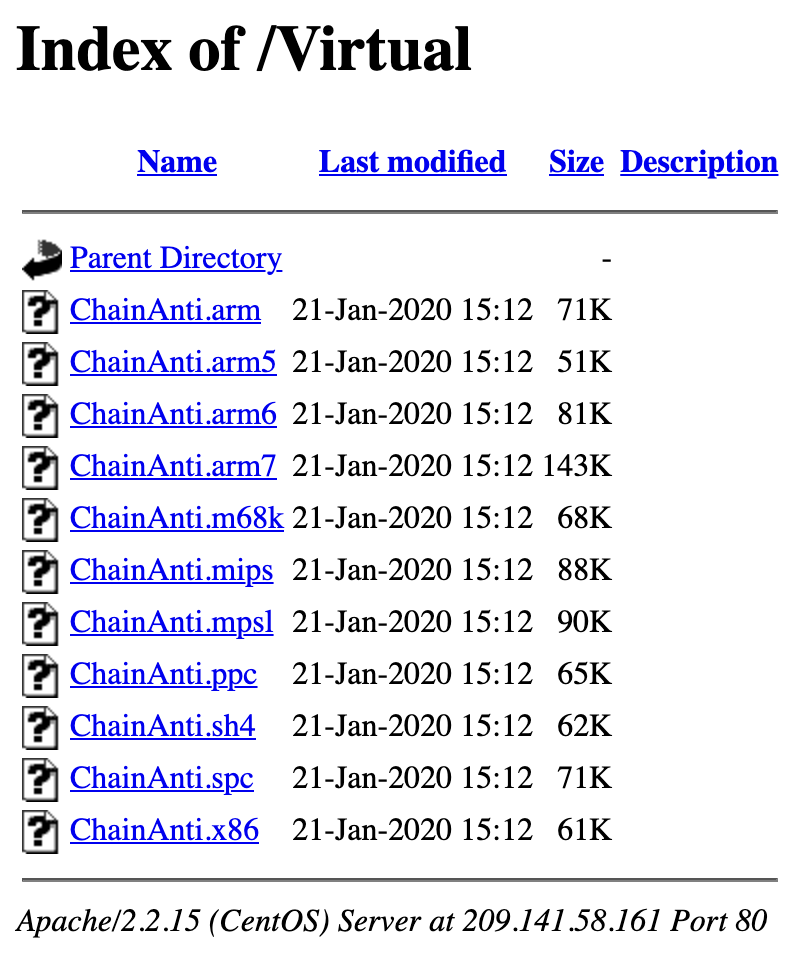 0xrb's tweet photo. #Mirai #IoT #Malware #Backdoor #ELF
Exploit Targeting: #Huawei #zyxel #ThinkPhP
𝗜𝗣: 205.185.122.174
Payload 𝗟𝗜𝗡𝗞: hxxp://205.185.122.174/Virtual/ChainAnti.x86 | hxxp://209.141.58.161/Virtual/ChainAnti.x86
CnC Port: TCP/1024
𝗪𝗛𝗢𝗜𝗦: @FrantechCA
Currently 𝗔𝗰𝘁𝗶𝘃𝗲 https://t.co/lFygkHTzsB