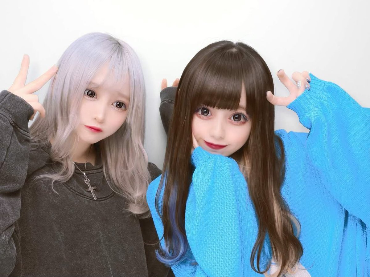 我侍楽丸せいあぁぁぁ على تويتر 派手髪と派手髪ハーフの女のプリクラです