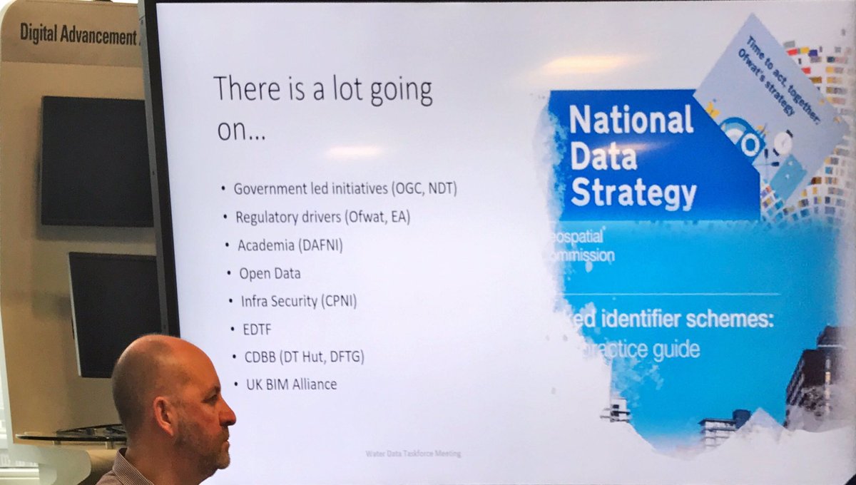 djhreed67's tweet photo. Impressive collaboration being described by Max Gamrat @AffinityWater for the @BIM4Water #Data Taskforce - they are already working w/ @Ofwat @EnvAgency @GeospatialC @ODIHQ #CPNI @CambridgeCDBB #DFTG @UKBIMAlliance https://t.co/yLCC4X6LQ6
