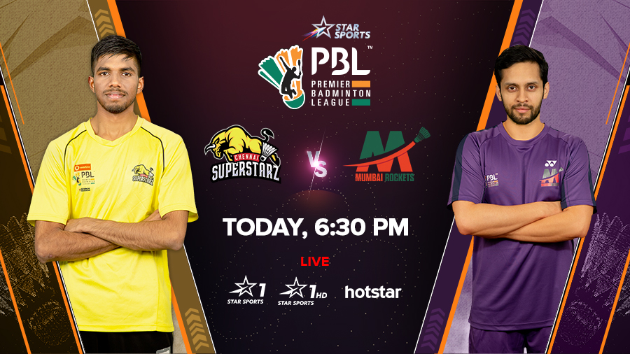 Control ✔️
Strength 💪
Balance ⚖️

Can Chennai Superstarz display these 🔑 skills today against Mumbai Rockets in their #PBLSeason5 clash? 

Find out LIVE:
⌛️: Today, 6:30 PM
📺: Star Sports & Hotstar
#RiseOfTheRacquet #CHEvMUM