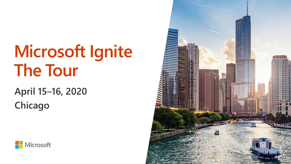 #MSIgniteTheTour is coming to Chicago. Join us for free technical training, learn new ways to code, and discover how to optimize for the cloud. Register now: http://msft.it/6011Tkv5l
