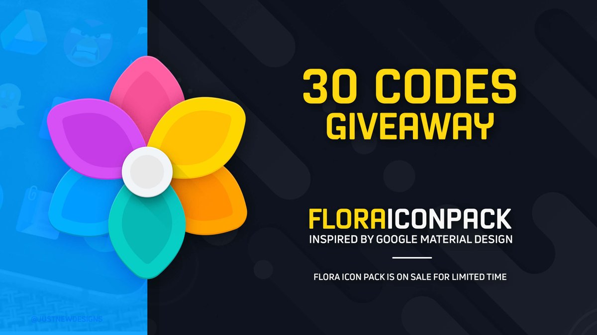 justnewdesigns's tweet image. 30 Codes Giveaway

How to participate
• Retweet and comment on this post.
• Follow @justnewdesigns 

Iconpack is on sale for a limited time, Get it now: 
play.google.com/store/apps/det…

Result in 5 Days.