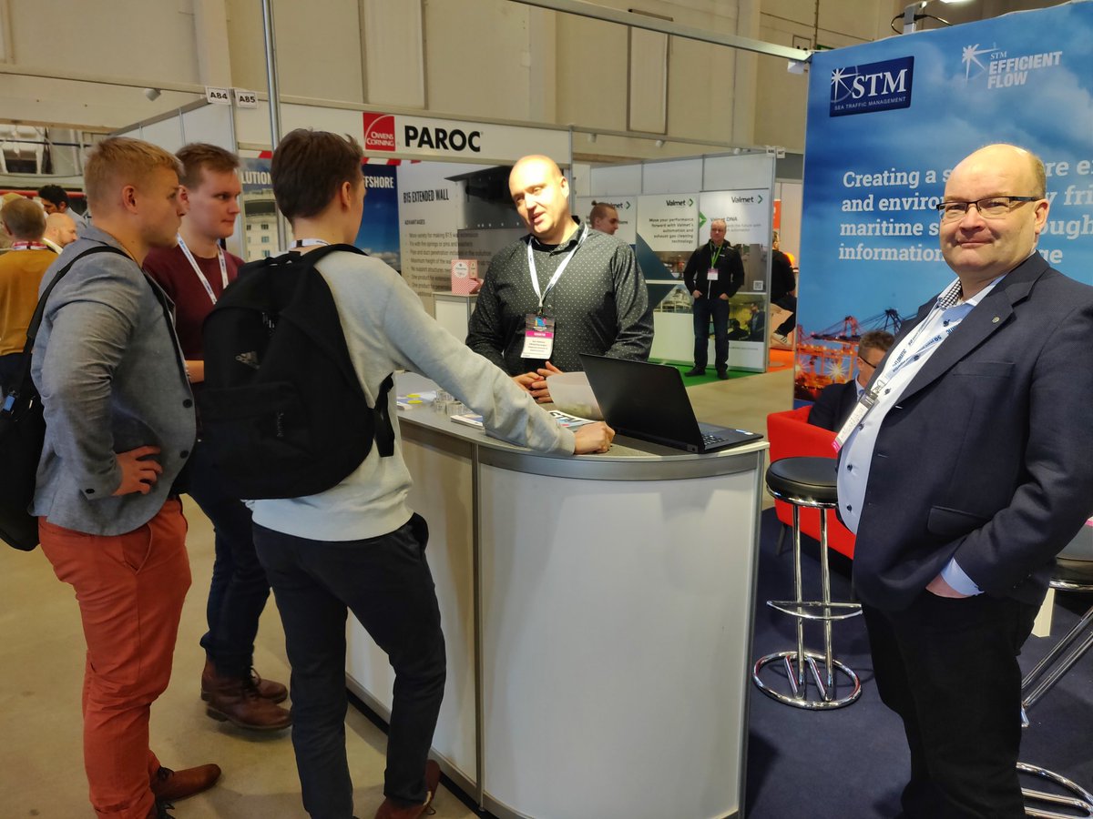 sub_samk's tweet image. Busy times at the #efficientflow booth at #turunmessukeskus! We are halfway through day one of #navigate and we are enjoying it! Many people stopped by asking how this #centralbaltic project will improve the maritime sector - and the environment #mysamk #subsamk @STM_monalisa