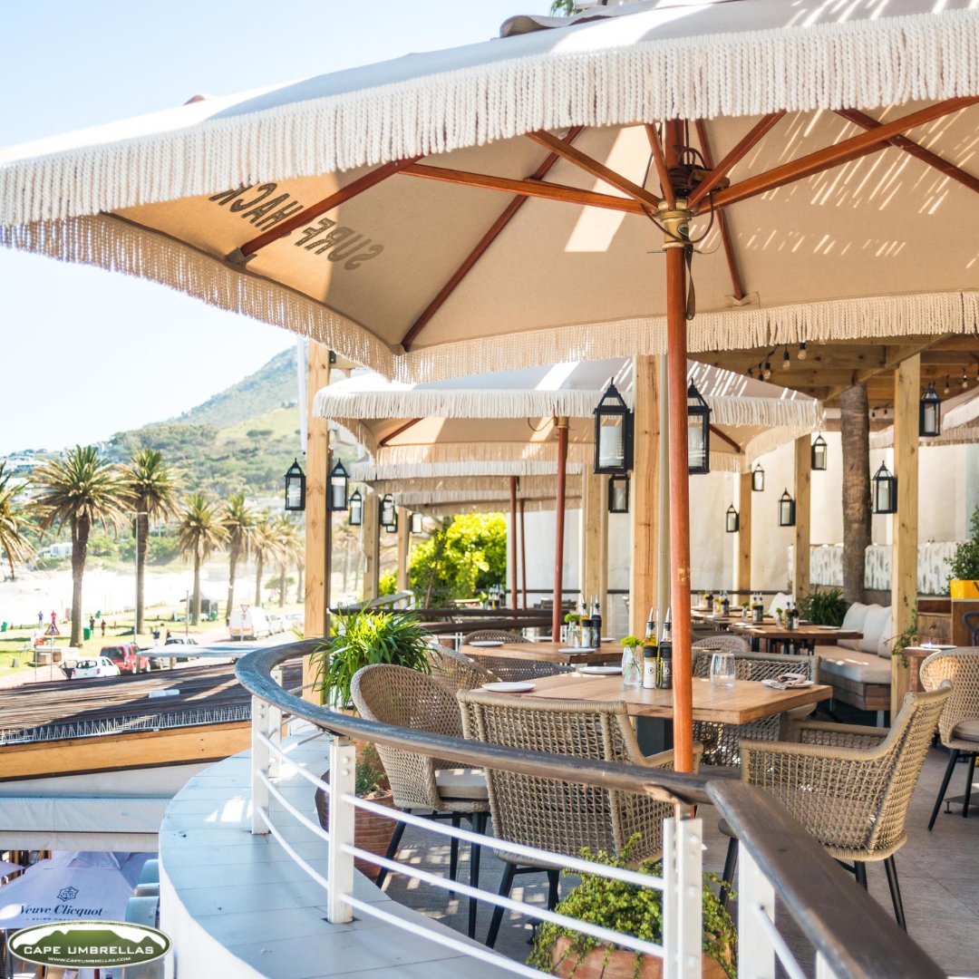 CapeUmbrellas's tweet photo. Surf Shack in Cape Town, proudly covered by Cape Umbrellas. 
#CapeUmbrellas #ShadeSolution #Quality #Hospitality #SurfShack #Restaurant https://t.co/5rm138SEB9