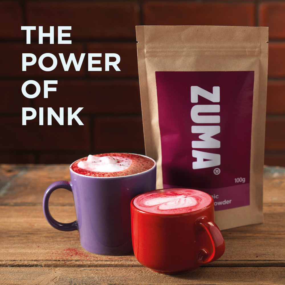 With a rich earthy taste and a vibrant colour, our Beetroot powder adds an injection of colour to your drinks menu. Add to hot chocolates, or make a Beetroot Latte by combining with steamed coconut milk. #beetroot #powerofpink