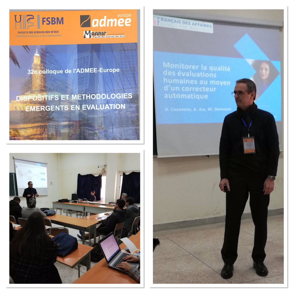 alassaw's tweet photo. [32éme colloque Admee-Europe]
Notre expert scientifique @dcasanovaCCI intervient sur le sujet : « Monitorer la qualité des évaluations humaines au moyen d’un correcteur automatique »
@CCI_Paris_IdF @FrAffaires @AdmeeEurope #TEF #DFP #FrancaisPro #IA https://t.co/7DsvbqFOpw